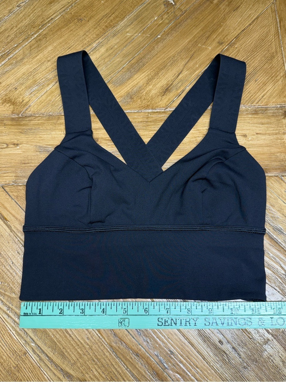 Lululemon Hold Your Form Bra Black High Support Longline Cross Back Size 4 - Picture 5 of 9